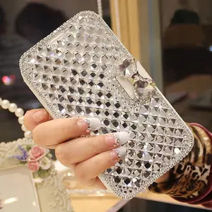 Compatible with iPhone 17 Pro Max Wallet Case for Women Cute Shiny Luxury Bling Glitter Bowknot Crystal Diamond Rhinestone Wallet Flip Stand Kickstand Protective Full Body Cover with Card Slot Protector