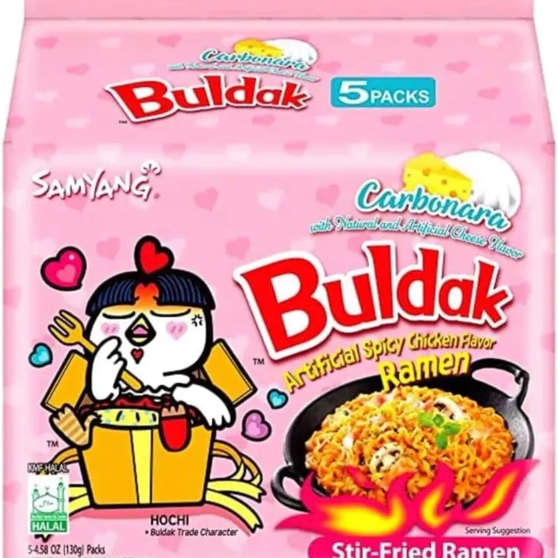 Samyang Carbo Buldak Nuclear Fire Fried Super Hot Spicy Noodle 5/pack Food Instant Chicken