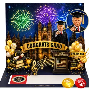 2026 Funny Graduation Cards 3D Pop-Up Graduation Greeting Card, Music & Lights – Class of 2026 Congrats Card for College, High School, Congratulation Graduate Gifts for Son Daughter Grandson