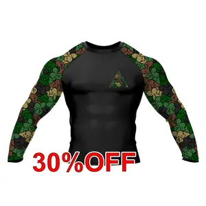 Green RNC-Camo Jiu Jitsu Long Sleeve Rashguard