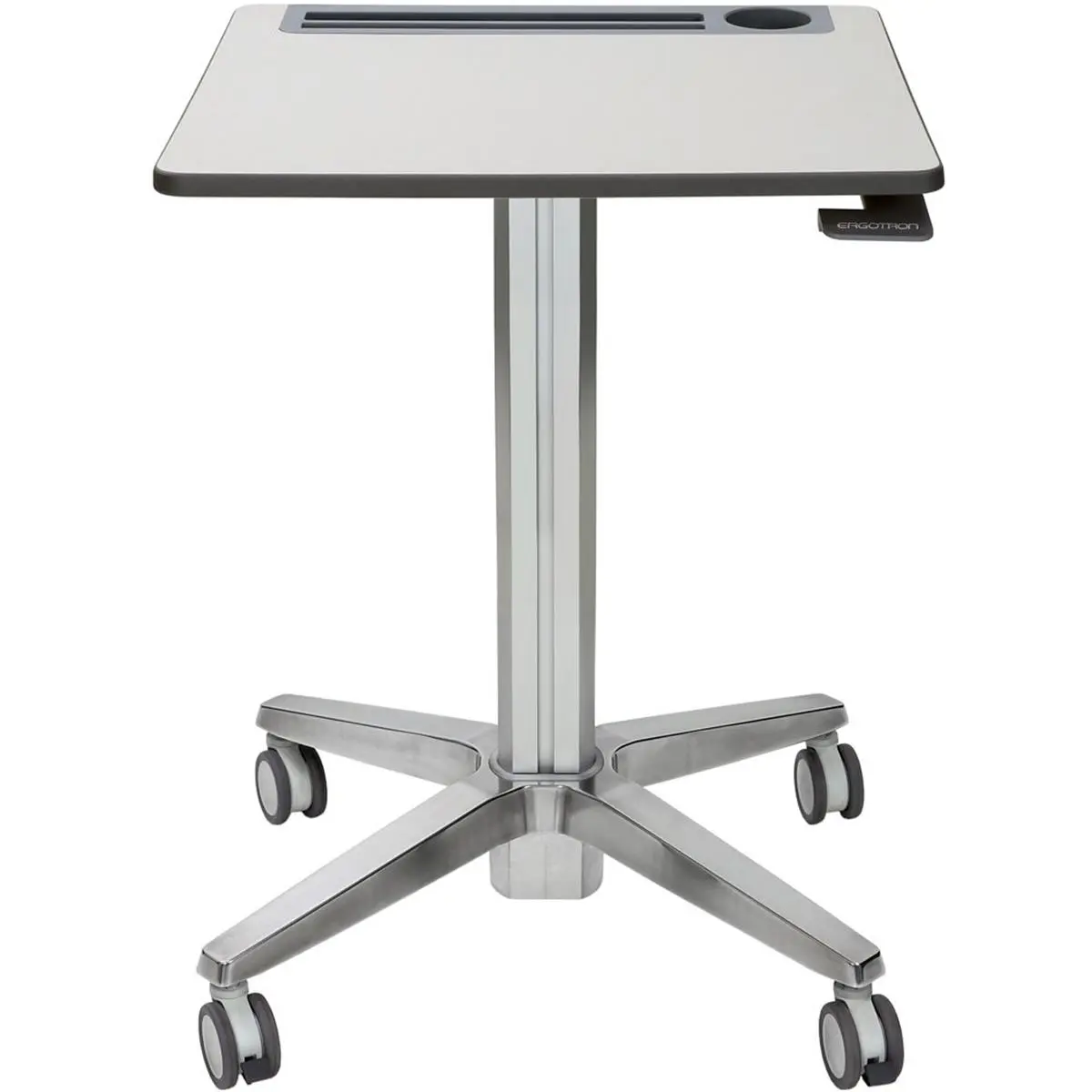 212 MAIN Ergotron Learnfit 2 Clear-Anodized Adjustable Standing Desk - Adjustable Student Desk for Office Use