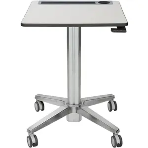 212 MAIN Ergotron Learnfit 2 Adjustable Standing Desk - Clear-Anodized, Adjustable Student Desk for Office Use