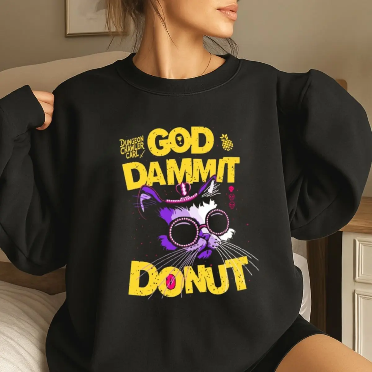 Dungeon Crawler Carl Hoodie, Princess Donut Shirt, Book Lover Gift, Fantasy Novel Tee, Reader Achievement, Unisex Sweater Pullover Tee