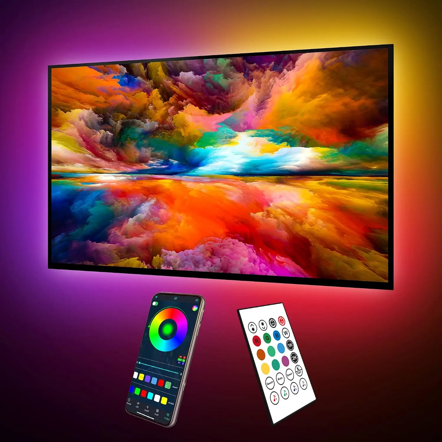 18 Ft  TV LED Backlight for 75-85 Inch Tvs