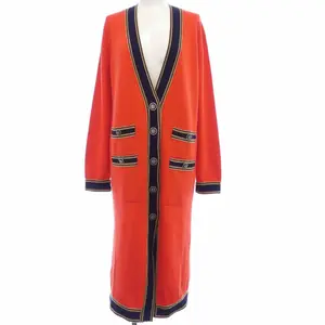 Pre-owned CHANEL Cashmere Small Leather Goods Long Cardigan