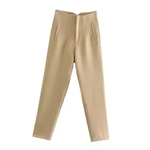 Willshela Basic Style High-Waist Pleated Straight Trousers: Chic & Comfortable Fit for Everyday Elegance  - Fashion