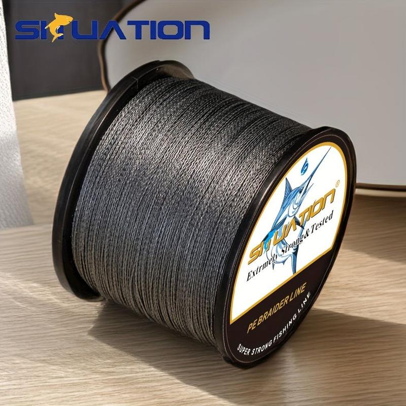 SIIUATION 300M/328YDS, 500M/546YDS, super strong fishing line, 4-strand multi wire PE wear-resistant braided wire, 12 25 40 60 80 100 LB smooth long casting