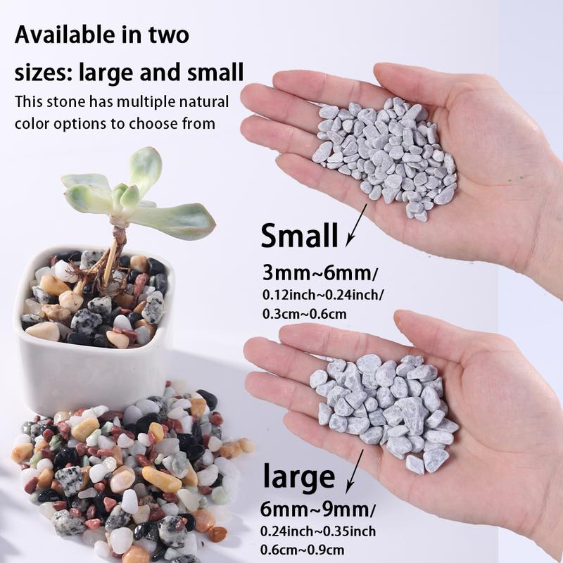Natural Decorative Rocks 0.44/1.76lb Mixed Colors Pebbles, Aquarium Garden Outdoor Decoration, Fish Tank Sand Vase Filler, Holiday Decorations