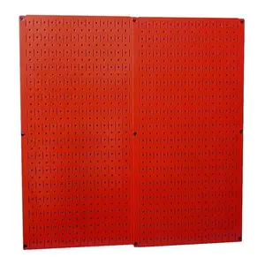Wall Control 30-P-3232R Red Metal Pegboard - Two Panel Pack 32 in. x32 in. Red