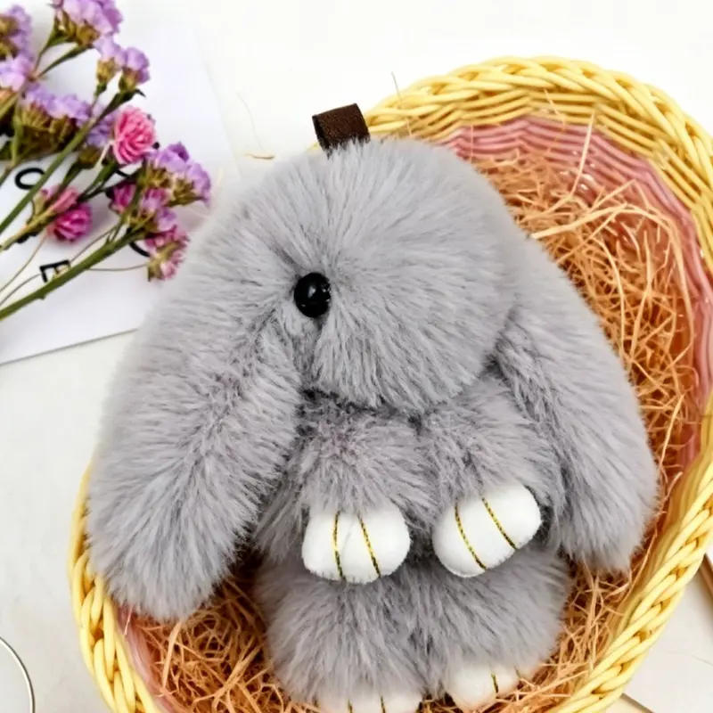 A soft, cute plush lop-eared rabbit keychain charm, Bunny Keychain, suitable for daily wear, vacation dates, and other occasions, and also a delightful and exquisite little gift.