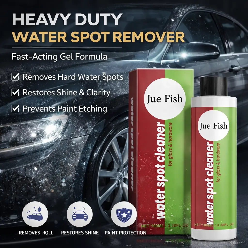Heavy Duty Water Spot Remover – Fast-Acting Gel Cleaner Eliminates Hard Water Spots, Stains  Mineral Deposits from Car Paint Glass  Wheels and Chrome Metal  – Restore Shine & Clarity - Helps Prevent Paint Etching