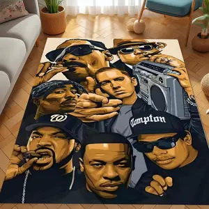 Hiphop Rug, Rap Legends Rug, Rappers Rug, Music Rug, Music Decor, Music Room Rug, Rap Stars Collage Rug, Unique Rug, Area Rug, Gifts for Him