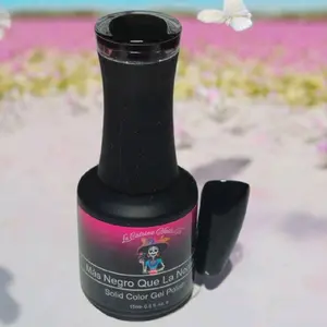Más Negro Que La Noche/ Blacker Than the Night. Black HEMA-free / TPO Free gel polish