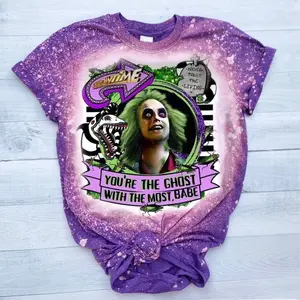 Beetlejuice bleached tee