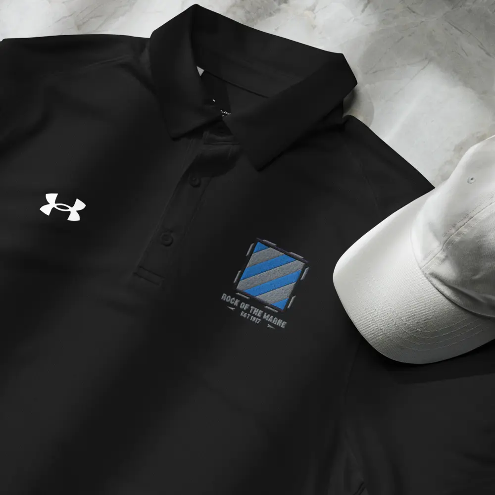 Under Armour 3rd Infantry Division Men's Polo Shirt Official Rock of the Marne Apparel