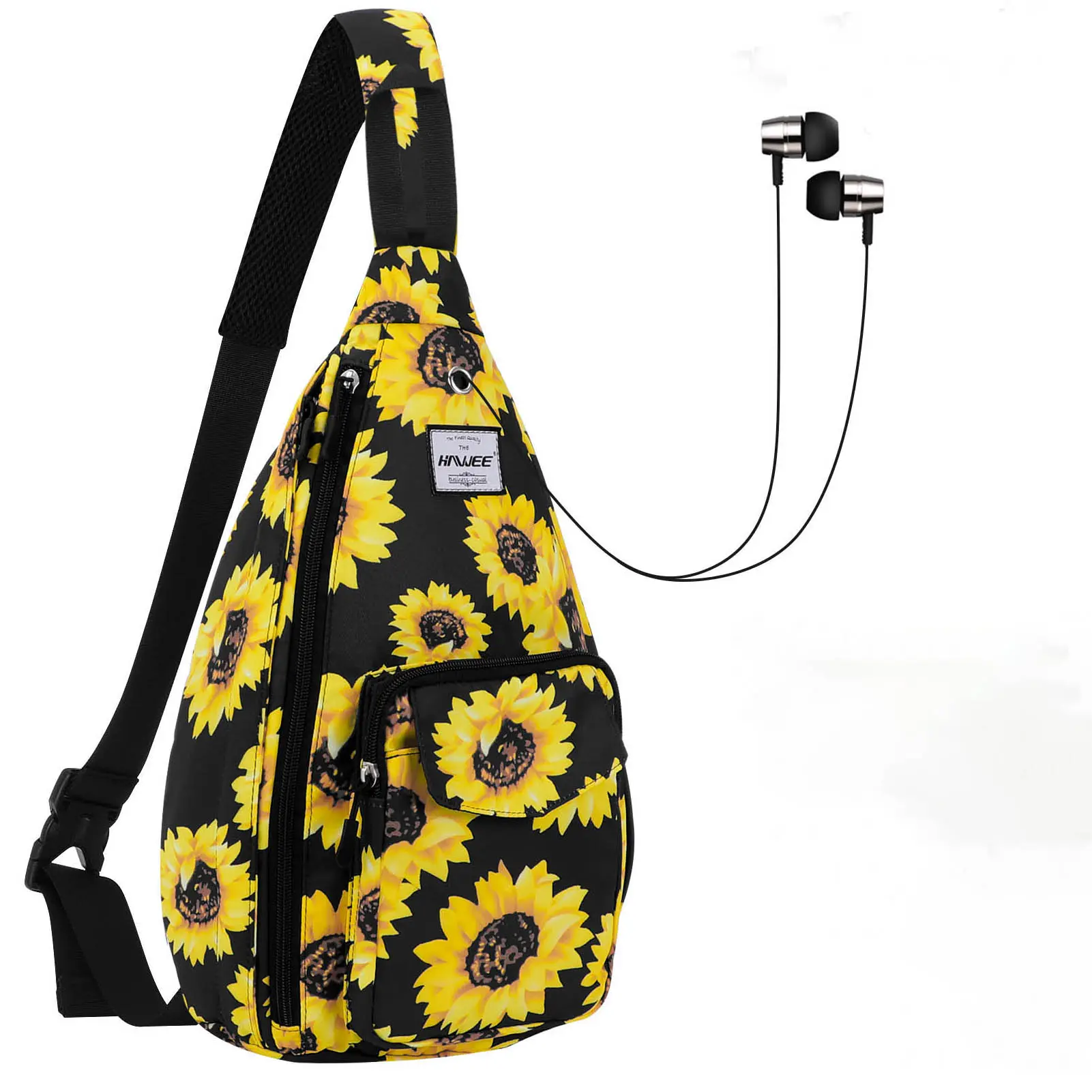Crossbody Sling Bag for Men Women, Lightweight Polyester Daypack with Adjustable Strap, Multifunctional for Travel & Hiking, Multifunctional Crossbody Bag, Portable Lightweight Sling Fashionable Patterned Bag Casual Fashion Bag