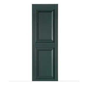 Perfect Shutters IR521551331 Premier Raised Panel Exterior Decorative Shutters, Heritage Green - 15 x 51 in.