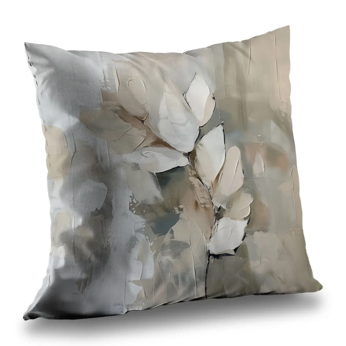 MWW C1PT1414UBA8WD 14x14 in. Anti-Allergic White Polyester Twill Leaf Throw Pillow Insert - Durable Construction Home Decor Pillow