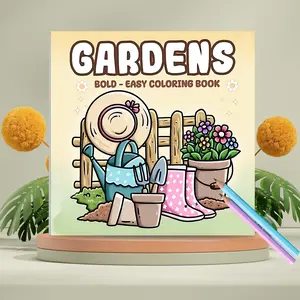 Adult Coloring Book with 20 Pages of Vibrant Garden Illustrations, Garden Inspiration, Creative Coloring and Doodle Relaxation Notebook for Friends Gatherings, Perfect for Stress Relief