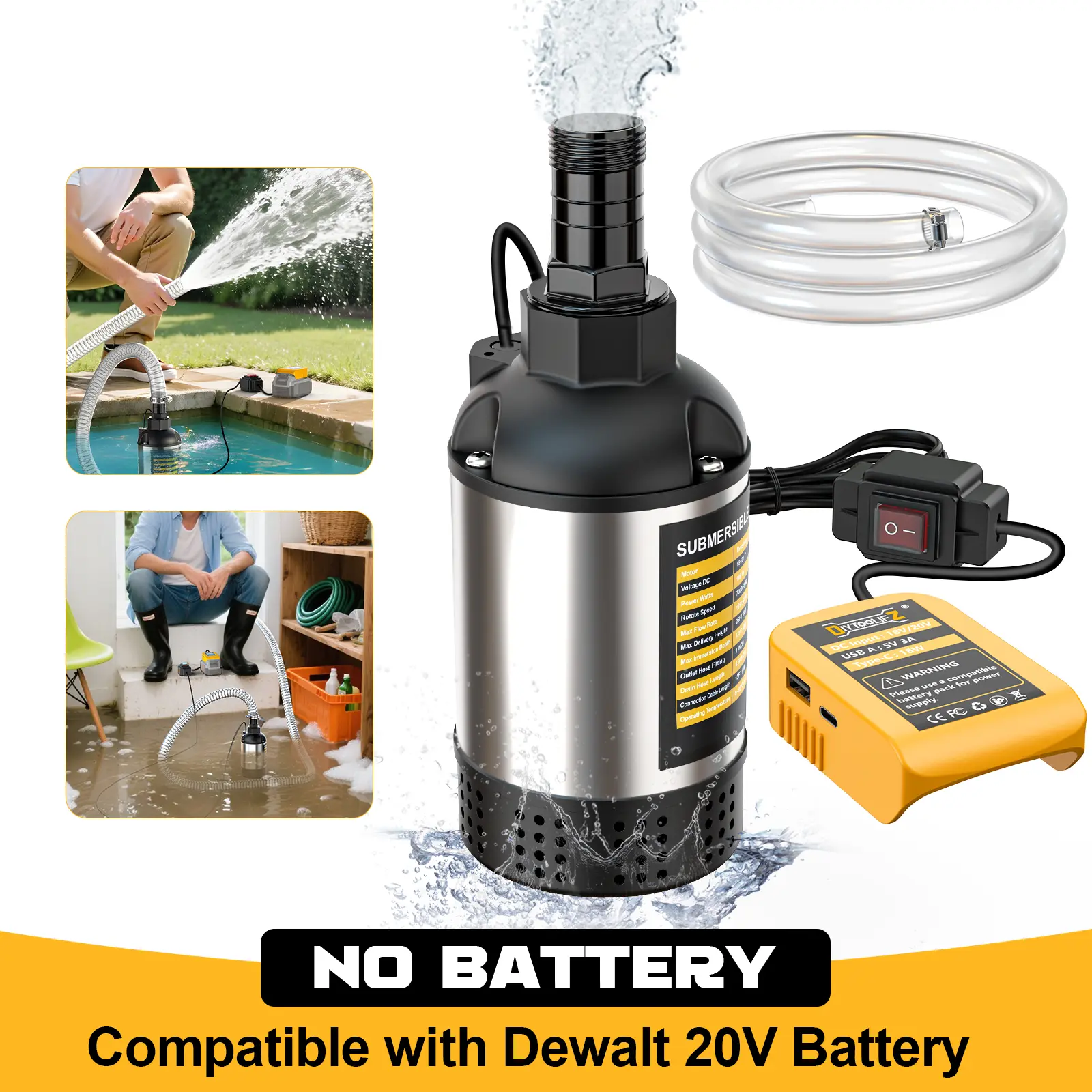 【No battery】for DeWalt