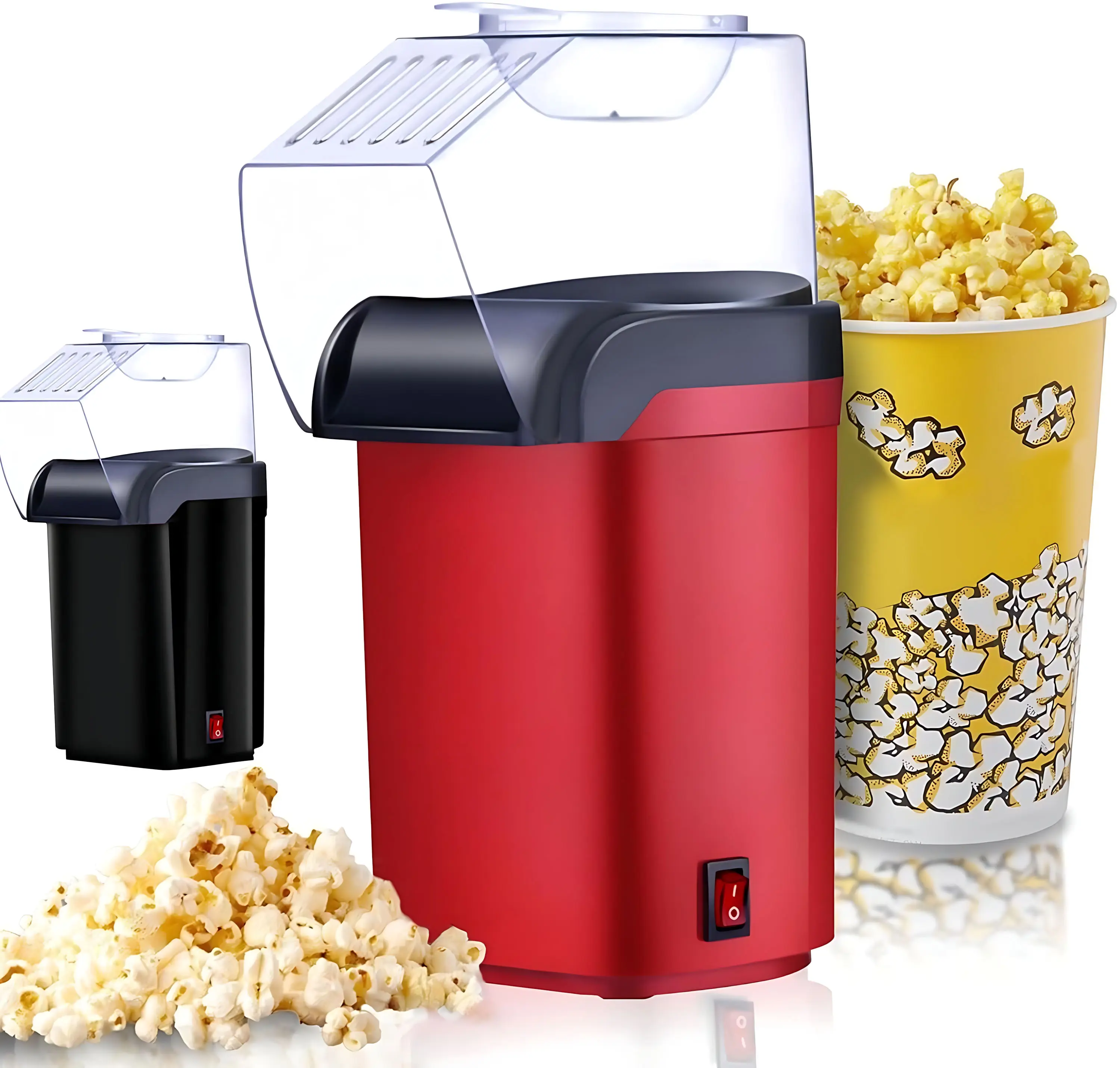 1200W Air Popcorn Maker – Oil-Free Hot Air Popper Machine with Measuring Cup, Makes Up to 16 Cups Fresh Popcorn Fast. Compact Countertop Popcorn Machine for Movie Nights, Family Parties, Kids Birthday Gifts & Home Kitchen Snacks