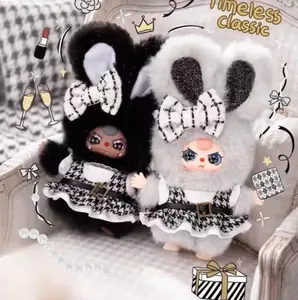 Baby Three - Absolute Black & White Plush Mystery Boxes, Bunny Plush Dolls, Soft Furry Collectibles, Backpack & Clothing Decoration，Hidden Style 1/96，Surprise Styles 1/96, #Summervibes