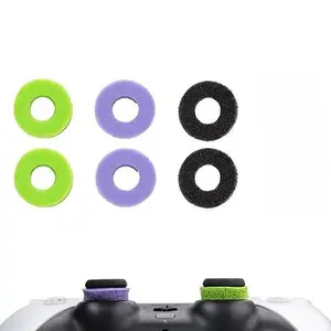 6 Pack Precision Rings Aim Assist for PS5,for PS4,Compatible with Xbox Controllers Accessories-Control with Soft Silicone Rings – Compatible with FPS Games,Black+Purple+Green