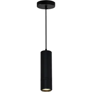 CWI Lighting Stowe LED 3 inch Black and Wood Down Mini Pendant Ceiling Light 7117P3-1-101-B