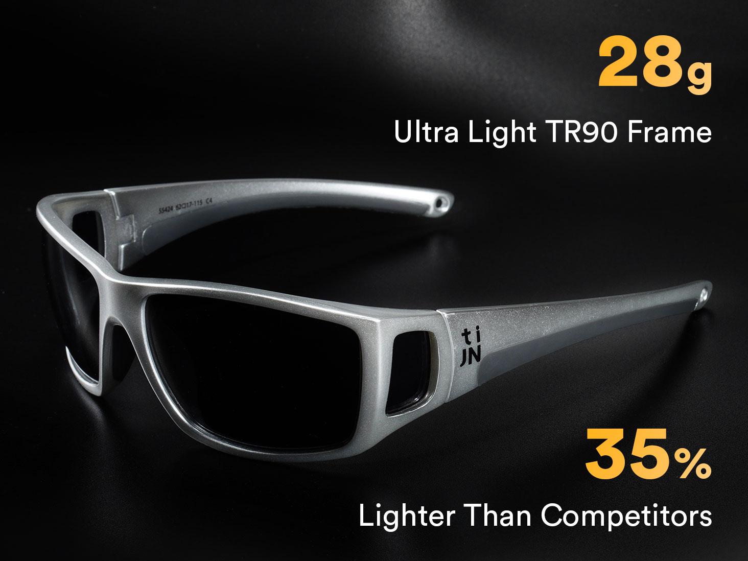 TIJN Polarized Wraparound Sunglasses for Men & Women-UV400 TR90 with Floating Strap for Skiing Snowboarding Winter Outdoors