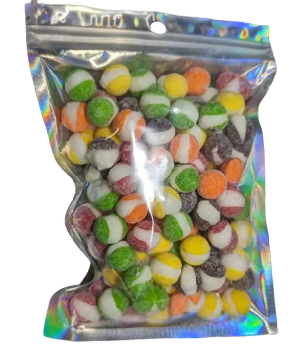 4oz Sour Rainbow Crunchies - Freeze Dried Skittles Candy Snack freeze dried skittles Bonbon Candies freeze dried Sweet Crunchy