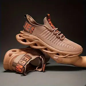 Breathable Knitted Mesh Sneakers For Men & Women, All-Season Casual Athletic Shoes With Soft Non-Slip Sole, Unisex Running Footwear Green Trainer