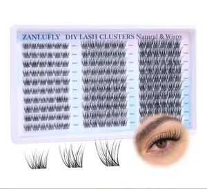 Lash Clusters Wispy Eyelash Clusters Natural CC-Curly Cluster Lashes zanlufly Wispy Individual Lashes 180Pcs Eyelash Extension 10 12 14MM DIY Lash Extension