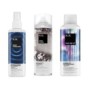 IGK VOLUME ON MAX BUNDLE | Body Language Thickening Mist + First Class Dry Shampoo + Pick Me Up Root Boost Spray