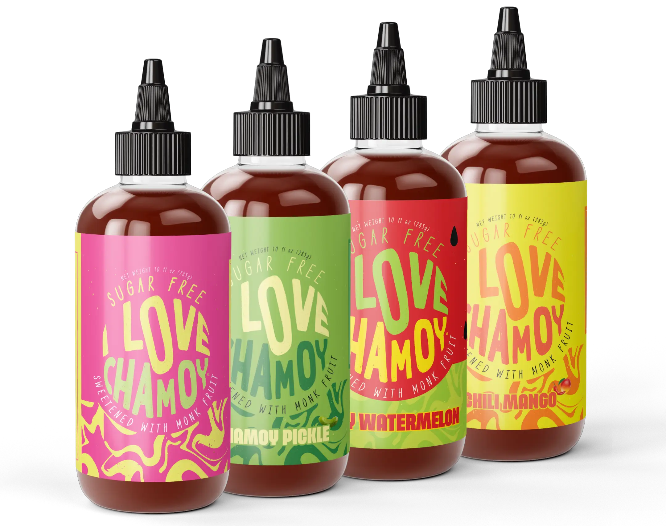 The I Love Chamoy Collection - Sugar Free Chamoy - Carb Free - Vegan - Gluten Free - No Artificial Dyes - Diabetic Friendly Mexican Candy Sauce - Fla