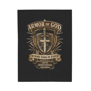 Armor of God Velveteen Plush Blanket
