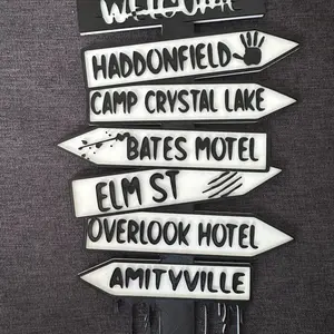 Horror Themed Welcome Sign
