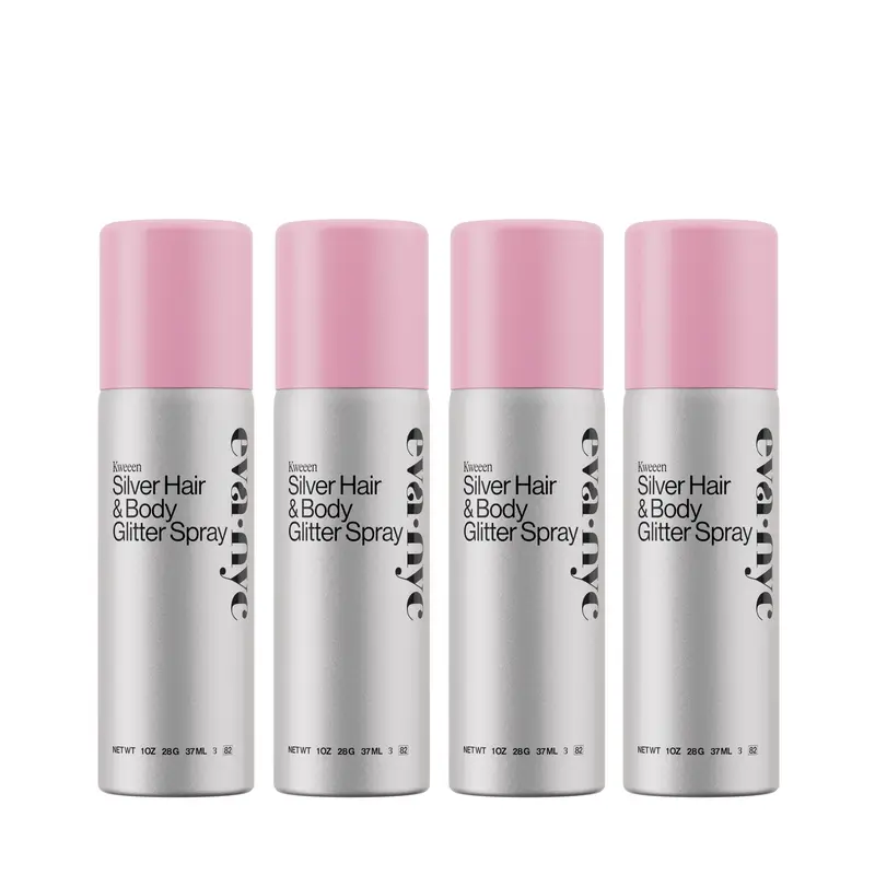 Eva NYC Kweeen Party Bundle, Travel Size Glitter Spray (Set of 4)