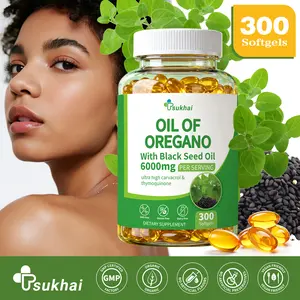 300 Capsules Oil of Oregano with Black Seed Oil, Natural Antioxidants oil of aceite de oregano Nutritional Support Highly Effective Botanicals Dietary Healthcare Supplement