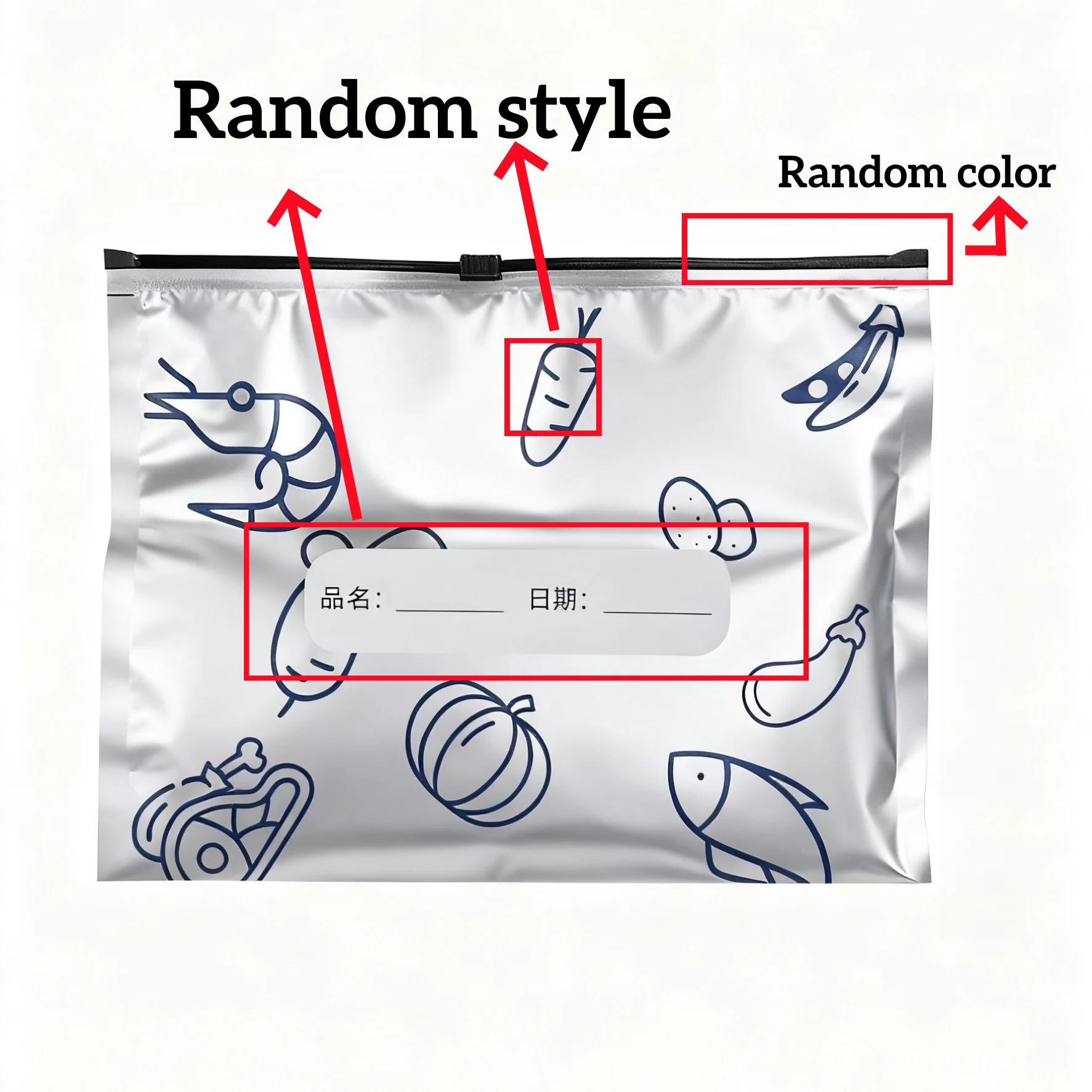 10/60pcs Aluminum Foil Storage Bags Freezer Sealed Organizers Food Packaging Reusable Pantry Odor-Proof Bag Kitchen Essential