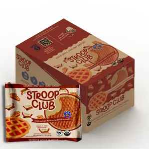 Apple Pie Caramel Plant Based and Organic Stroopwafels (box of 12x 2-pack - 24 total)