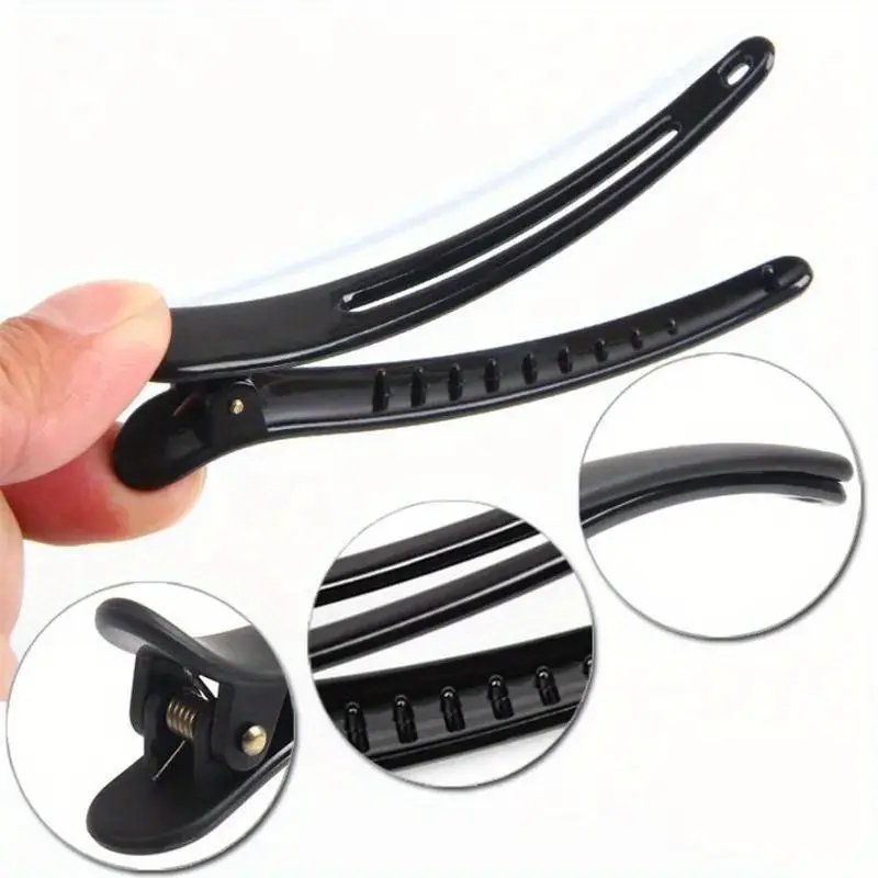 12pcs Professional Hair Clips Salon Barber Hairpins Plastic Single Prong DIY Alligator Hair Clips Stying Tools