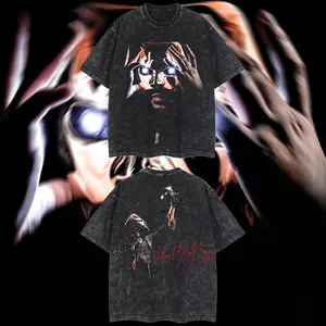 HarmonyStars- TW3EKND MASK Heavy Metal Graphic T‑Shirt, R&B Music Graphic Hoodie, Y2K Pop Synthpop band tee, Mexico style menswear