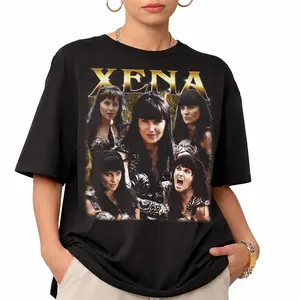 Vintage Xena Warrior Princess Shirt, Lucy Lawless Graphic Tee, Retro 90s TV Show T-Shirt, Bootleg Style Xena Fan Gift