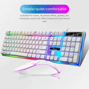 Game Keyboard Mouse Combo Computer Laptop Backlit Player Set LED Wired USB Keyboard, Gaming Accessories, High Performance Input Device