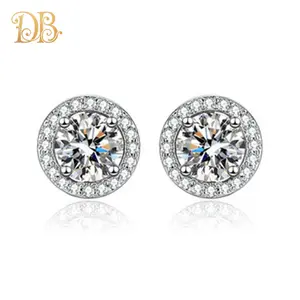 Comfort Earrings Zircon Six Claw  Earrings Square Earrings, Round Earrings Personalized Fashionable Street Unisex  and Versatile Thick Earrings Gifts For Men fall deal Gold Plated Gemstone Set fit daily wear comfort  ear  rings square stud earring