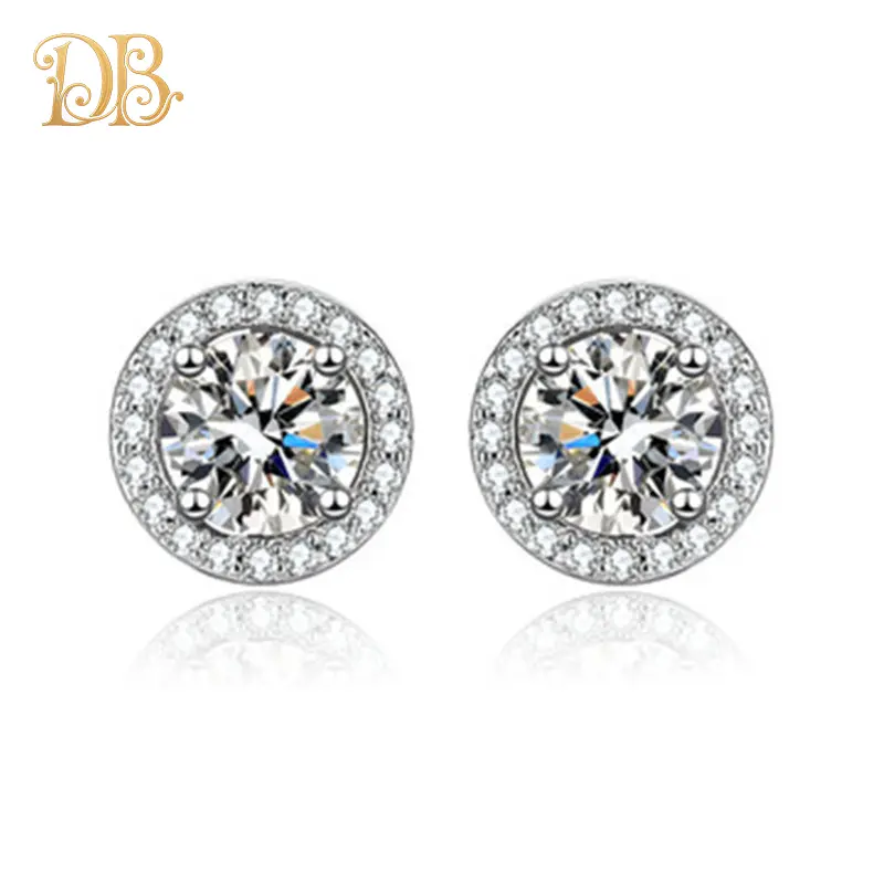 Comfort Earrings Zircon Six Claw  Earrings Square Earrings, Round Earrings Personalized Fashionable Street Unisex  and Versatile Thick Earrings Gifts For Men fall deal Gold Plated Gemstone Set fit daily wear comfort  ear  rings square stud earring