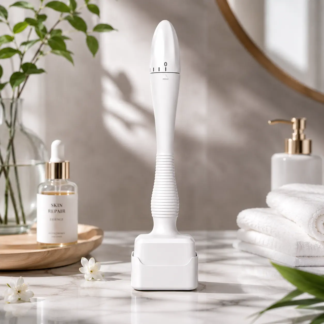 140 Contact Point Adjustable Skincare Stamper, 0.25-2.0mm Depth Beauty Stamper, Home Skincare Tool for Men and Women