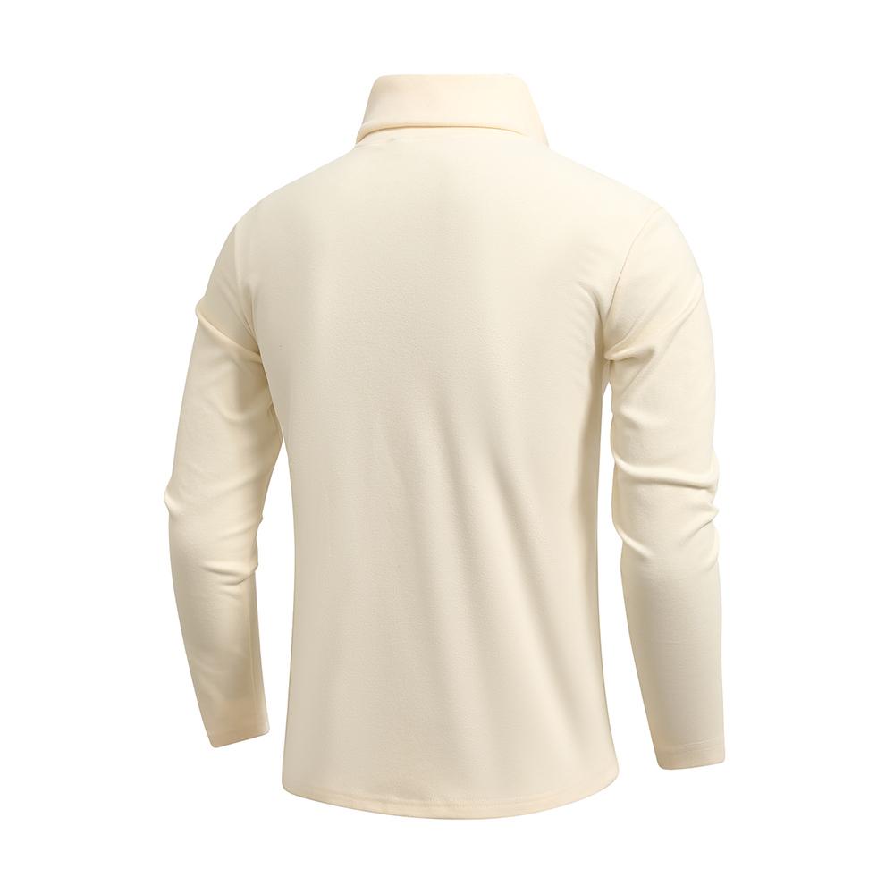 Men’s high-neck fleece sweatshirt, warm and soft fleece base layer, stretchy slim-fit close-fitting underwear, long-sleeve inner top for autumn and winter