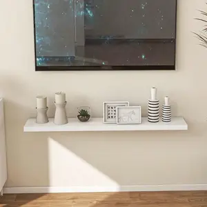 Invisible Floating Shelf, Modern Wooden Display Rack, Wall Mounted Storage Shelves for Bedroom, Living Room, Kitchen, Bathroom