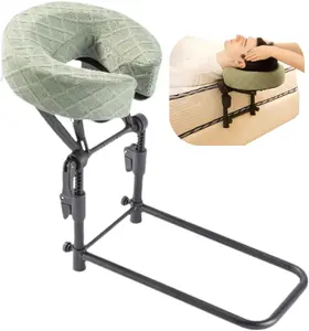 Massage Headrest for Bed – & Washable Pillow Cover with, Bed Massage Head Holder for, Face Down Pillow After Eye Surgery, Home Massage Kit (Green, Set)